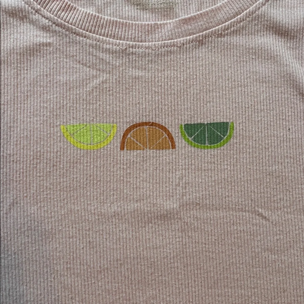 Peach colored American eagle crop tank top - Picture 2 of 6